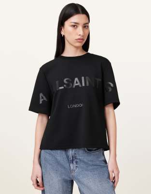 AllSaints - Lini Biggy - T-Shirt in Schwarz