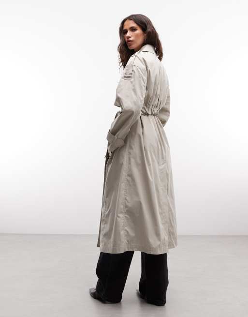 AllSaints - Linnie - Trench beige chiaro con cintura, 4 di 4