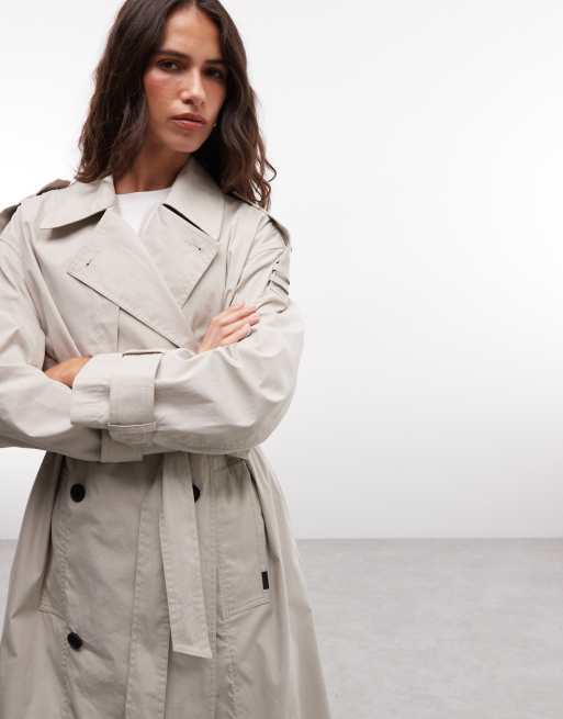 AllSaints - Linnie - Trench-coat ceinturé - Beige clair, 3 de 4