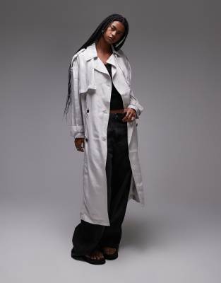 Allsaints Linnie Trench Coat In White