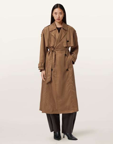 AllSaints – Linnie – Trenchcoat in Torte-Braun - view 1