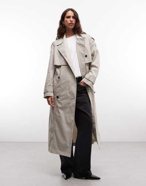 AllSaints Linnie trenchcoat med bælte i lys beige - view 1