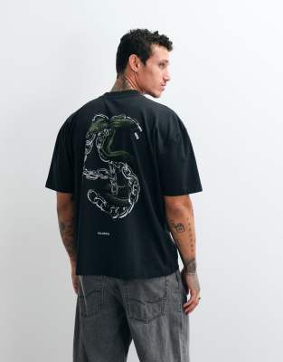 Allsaints - Linx Oversized T-Shirt Mit Kurzen Ärmeln - Tops - Herren - Schwarzk - L - Bild 4