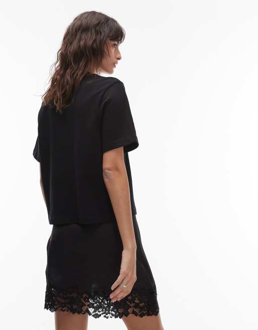 Allsaints lisa embellished tee in black, 3 of 4