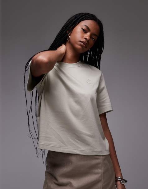 Allsaints - Lisa Haven - T-shirt - Vert cendré clair - view 1