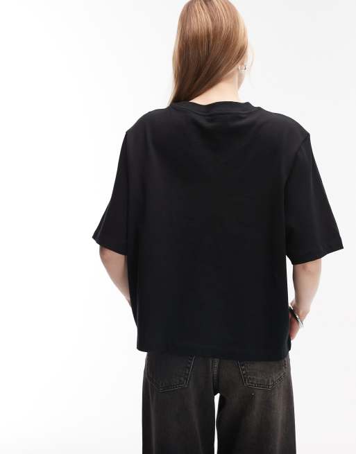 AllSaints - Lisa - Sort T-shirt med tigergrafik af pailletter, 4 af 4