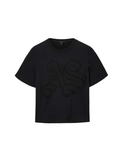 AllSaints - Lisa - T-shirt avec motif en relief - Noir, 5 de 7