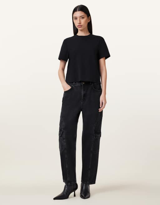 AllSaints - Lisa - T-shirt in zwart, 3 van 7