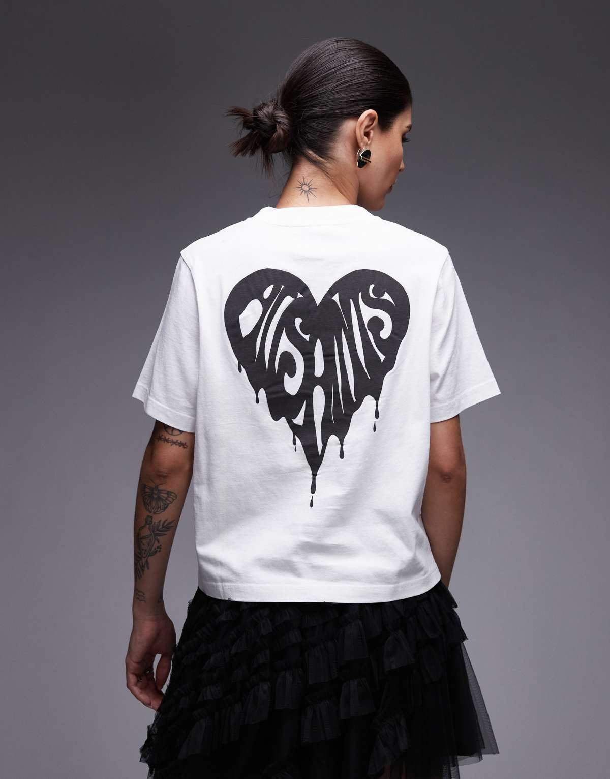 Allsaints lisa tee in white
