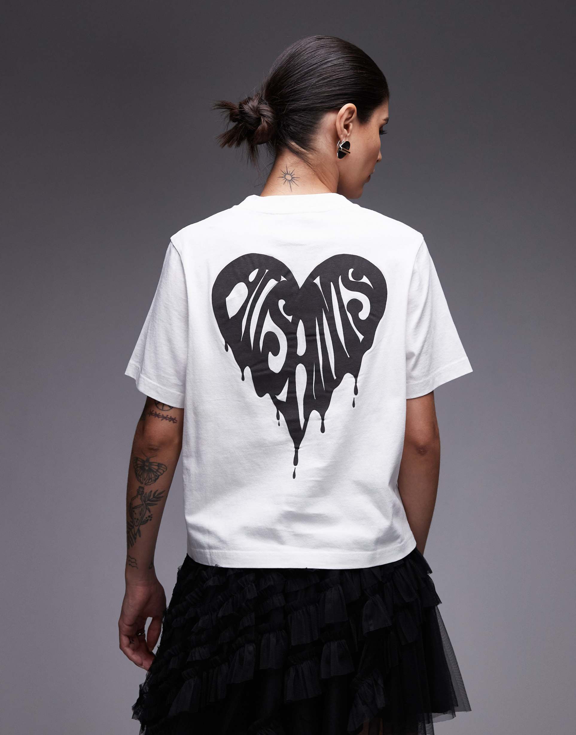 allsaints lisa tee in white