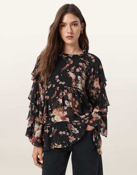 AllSaints – Lissie – Top in Armada-Schwarz - view 1