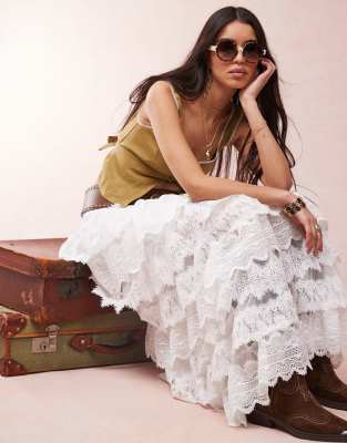 Allsaints Lizi Lace Maxi Skirt