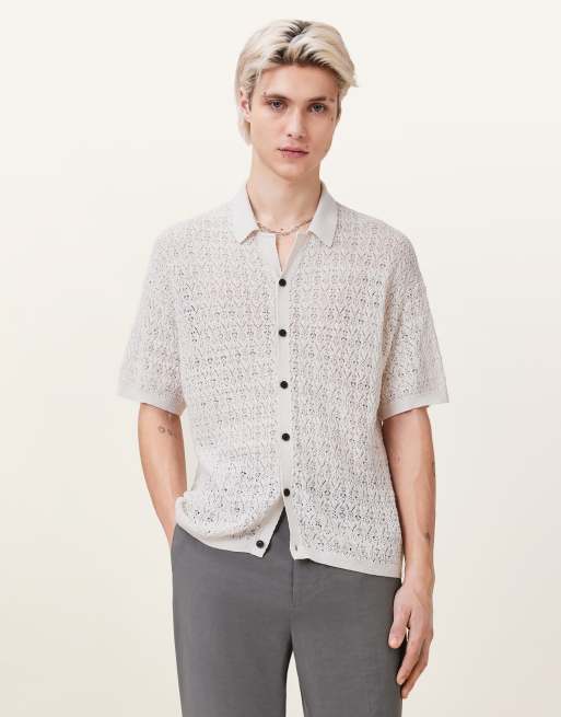 AllSaints - Loire - Vest met korte mouwen in ecru wit