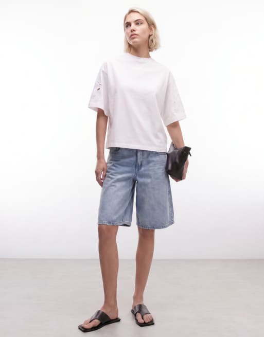 AllSaints - Lola Amelie - T-shirt à manches courtes avec détails ajourés - Blanc, 2 de 4