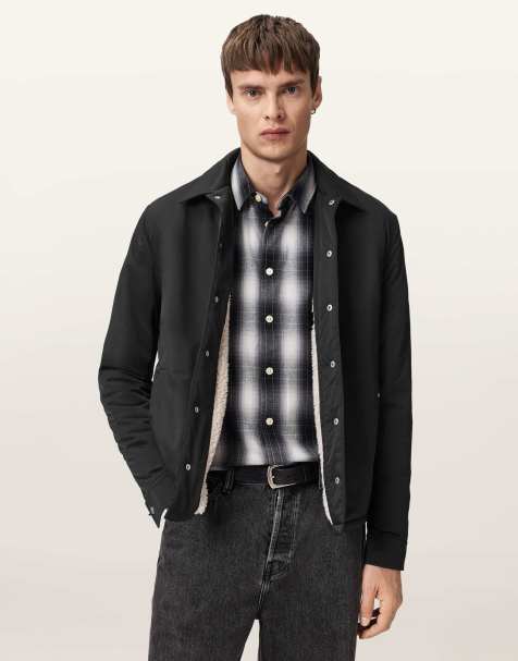 AllSaints – Longhaul – Hemdjacke in Schwarz - view 1