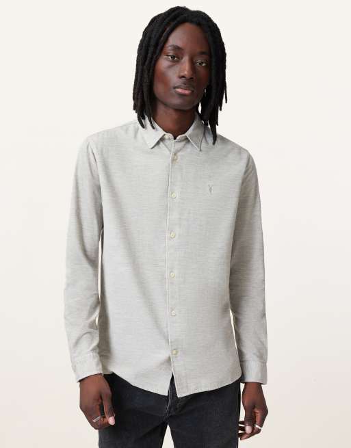 AllSaints – Lorella ls – Hemd in Grau