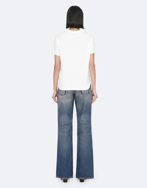 AllSaints Lou coupe relaxed taille haute en indigo clair, 4 de 6