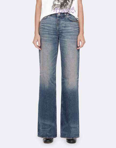 AllSaints Lou relaxed met hoge taille in lichtindigo - view 1