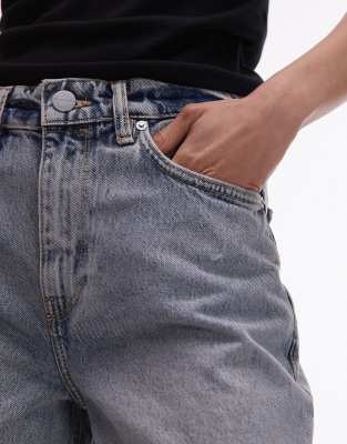 Allsaints louie long shorts in light indigo