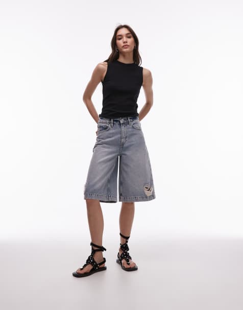 AllSaints - Louie - Pantaloncini taglio lungo blu indaco chiaro - view 1