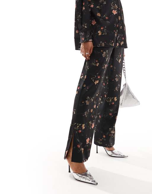 AllSaints Louisa Tanana pants in black floral