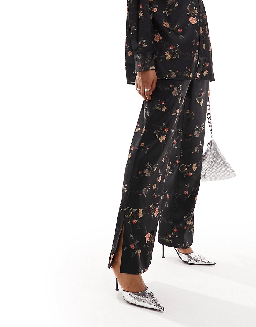 AllSaints Louisa Tanana trousers in black floral
