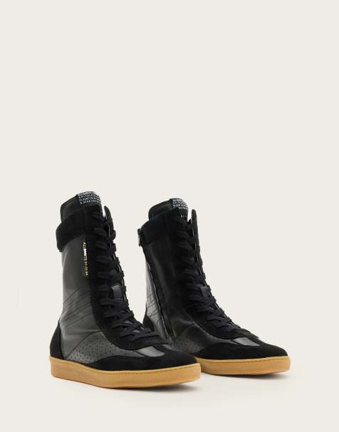 AllSaints - Louise - Hoge sneakers in zwart - view 1