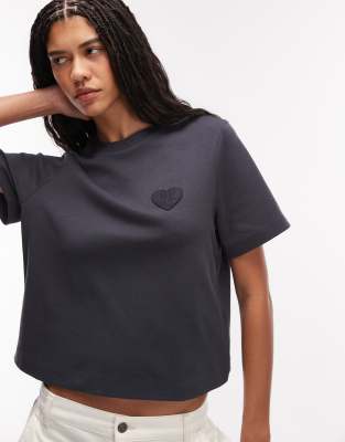 AllSaints lover lisa short sleeve t-shirt in blue blue 19490₽