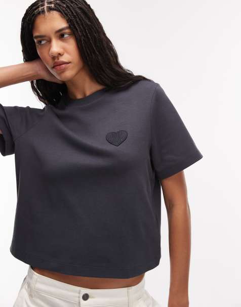 AllSaints Lover Lisa short sleeve t-shirt in blue - view 1