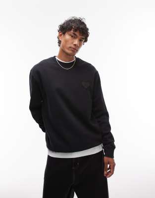 AllSaints – Lover – Svart topp med rund halsringning - view 1