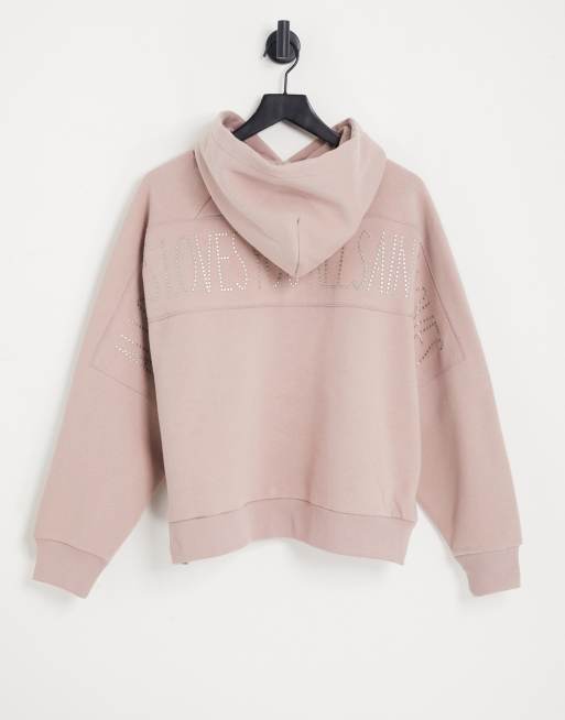 All saints pink store hoodie