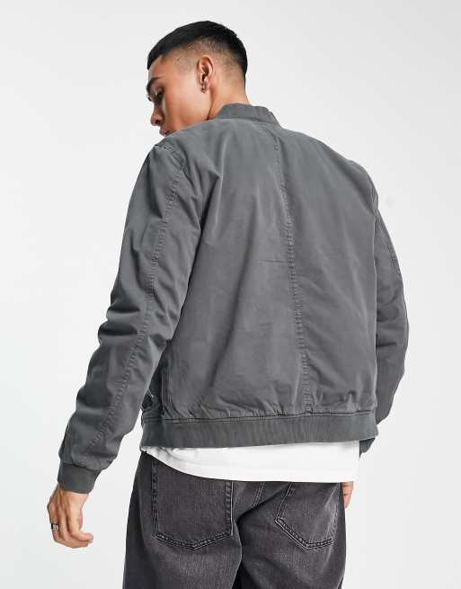 All saints shop grey bomber jacket