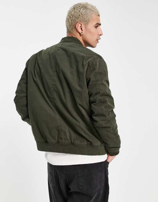 All saints shop khaki bomber jacket