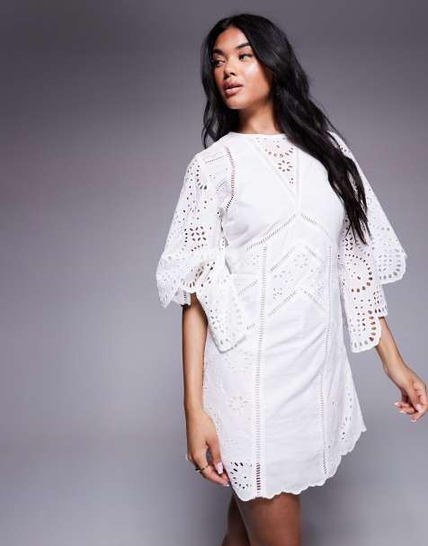 Allsaints luci dress in snow white