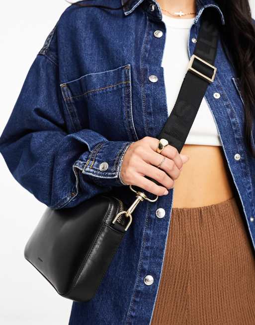 AllSaints – Lucile – Czarna skórzana torebka crossbody, 4 z 4