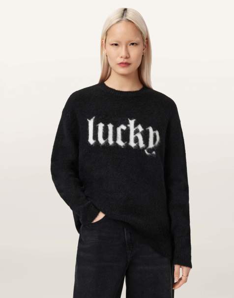 AllSaints – Lucky – Pullover in Schwarz - view 1