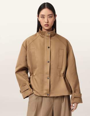 AllSaints - Luellah - Jacke in Greige-Braun-Brown