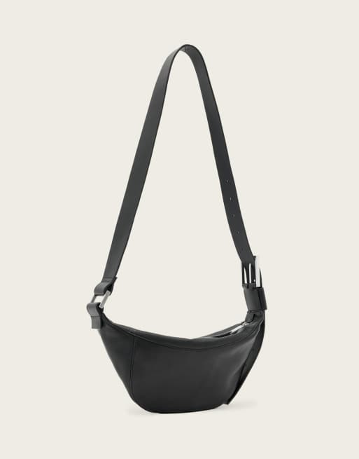 AllSaints - Luna - Crossbody tas in zwart/zilver, 6 van 6