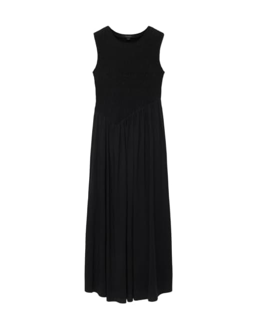 AllSaints – Luna – Kleid in Schwarz mit Knitterstruktur, 2 von 5