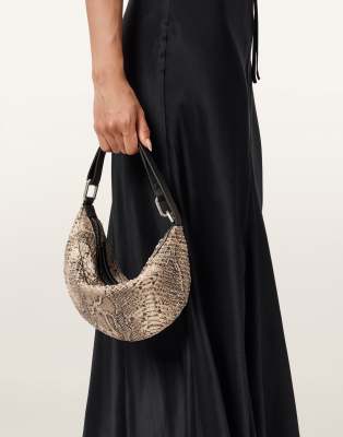 Allsaints Luna micro snake desert white