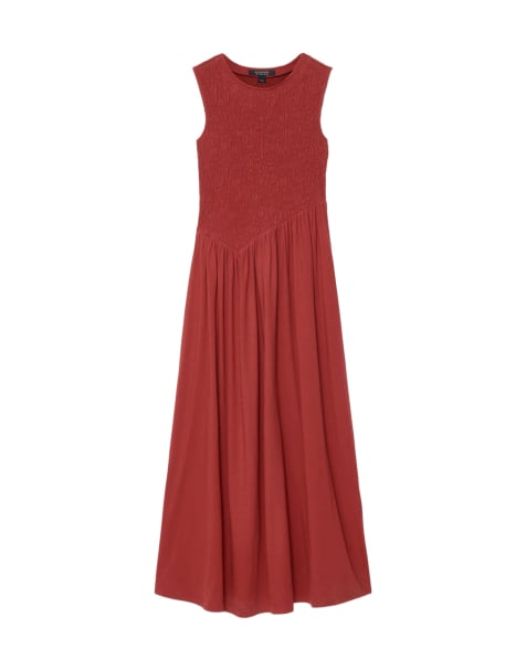 AllSaints - Luna - Robe effet froissé - Rouge - view 1