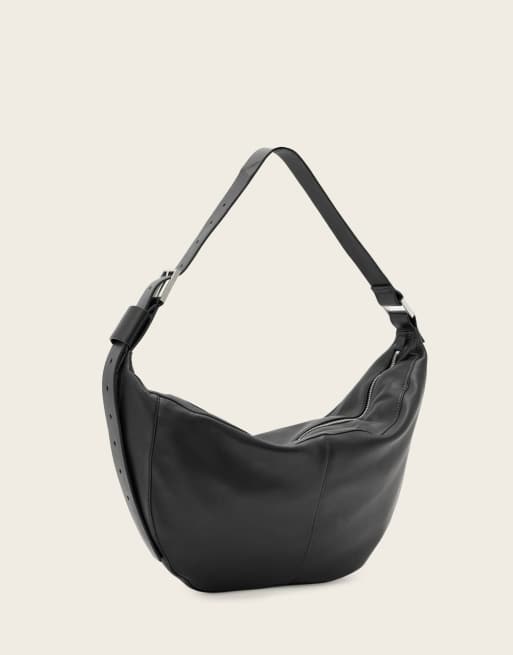 AllSaints – Luna – Schultertasche in Schwarz/Silber, 3 von 7