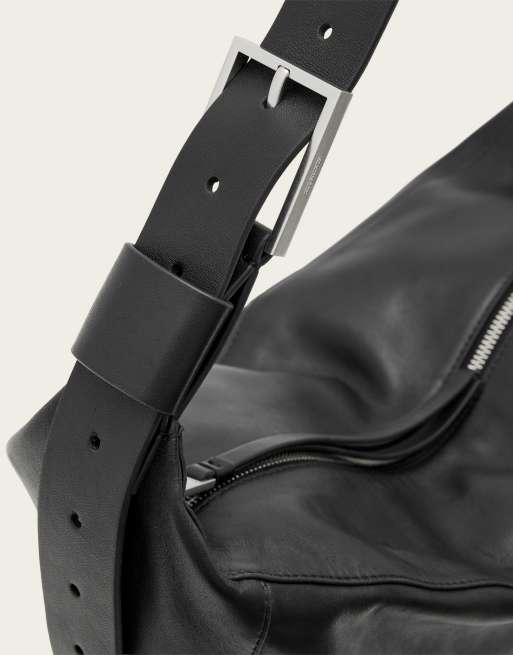 AllSaints – Luna – Schultertasche in Schwarz/Silber, 5 von 7