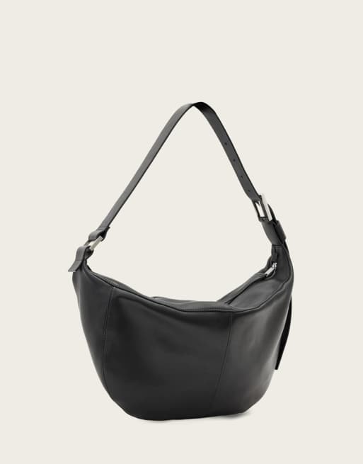 AllSaints – Luna – Schultertasche in Schwarz/Silber, 6 von 7