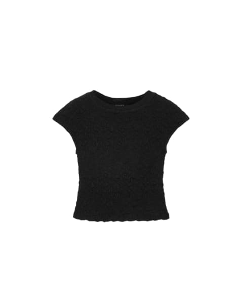 AllSaints - Luna - T-shirt effet froissé - Noir - view 1