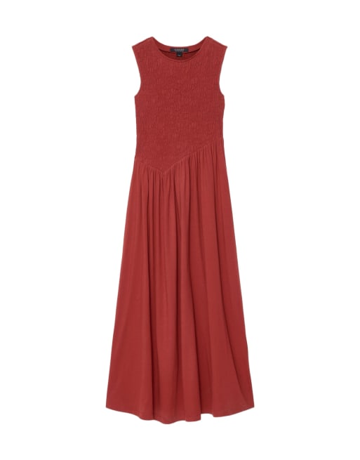 AllSaints - Luna - Vestido rojo de tejido rugoso, 2 de 6