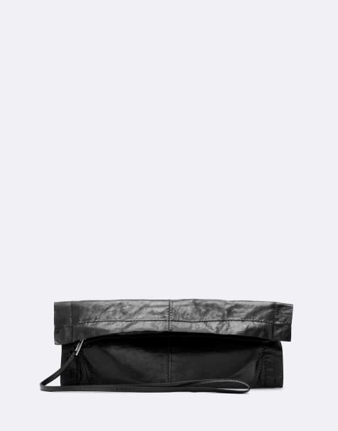 AllSaints Lutece Faltclutch in Schwarz - view 1