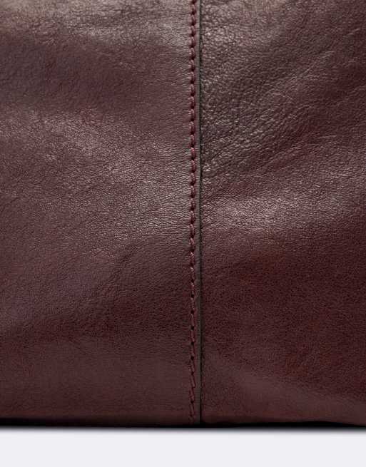 AllSaints Lutece Leder-Shopper in Burgunderrot, 3 von 4