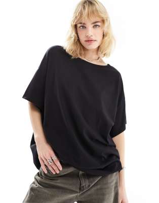 AllSaints - Lydia - Lockeres T-Shirt in Schwarz