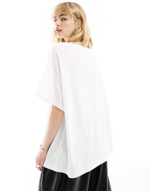 AllSaints - Lydia - Ruimvallend T-shirt in wit, 3 van 4